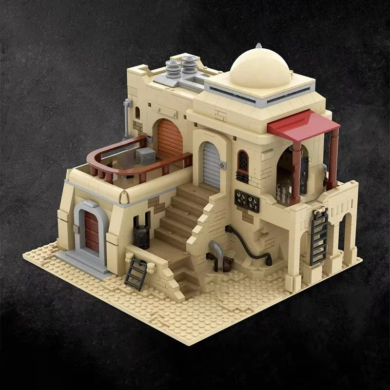 Moc Desert House Village Star Movie Tatooine Mos Eisley Cantina Compatible 75290 Building Blocks Bricks War Base Toy Present