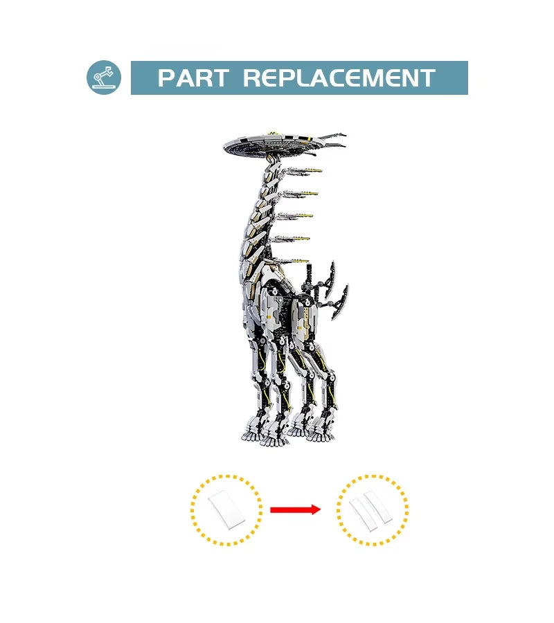 Ideas Game Horizon Long Necked Beast Tallneck Dawns Thunderjaw Tooth Mechanical Monster Building Blocks Kid Toys Gift