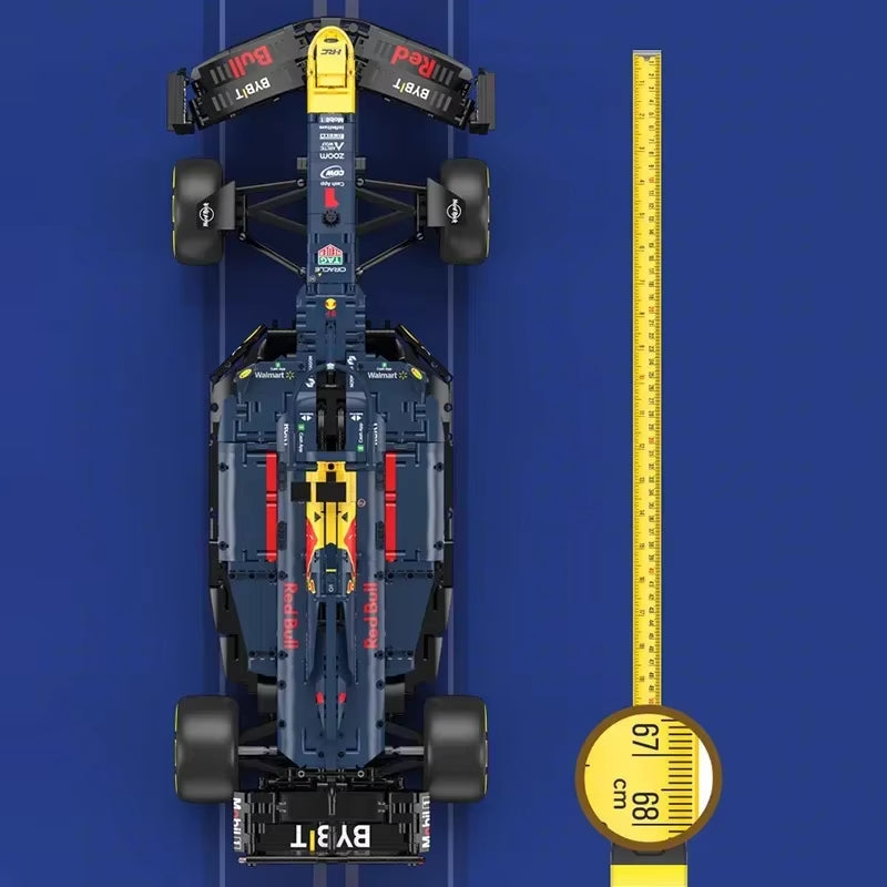 2509PCS 1:8 Technik F1 Redbull RB19 1. Max. Verstappen 11 Perez Racing Formula Bausteine Modell MOC Auto Ziegel Spielzeug