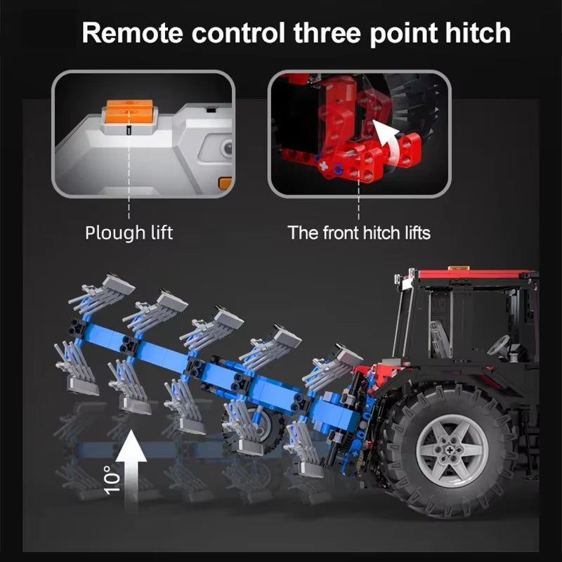 1:17 514C 1675Pcs City Remote Control Multifunctional Agricultural Vehicle Building Block RC Truck Bricks Toys Boys Gifts