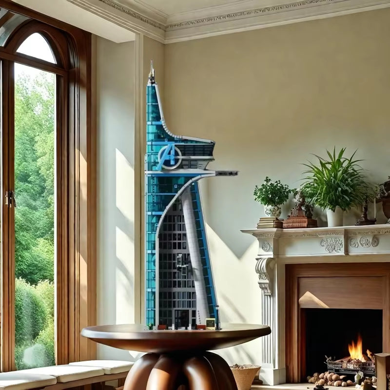 2025 New 5201Pcs Avengers Tower with Figures Architecture Street View for Birthday Christmas Gifts