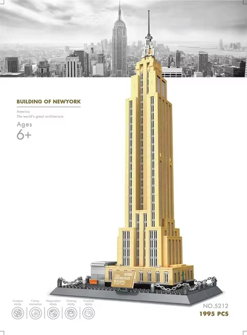 MOC World Famous Architecture Edifice Opera House Building Blocks Villa Savoye Bridge Tower Toy Children Birthday Christmas Gift