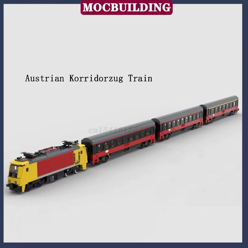 MOC Modern City Railway Station Model Building Block Assembly Street View Building Collection Series Toy Gift Set