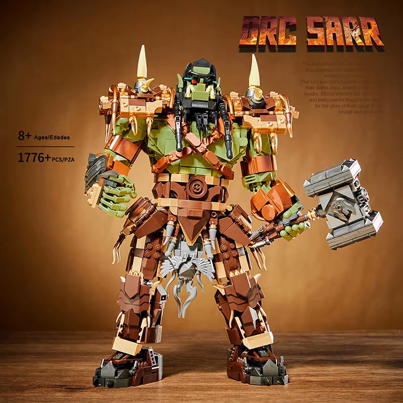 Game Series Warcraft MOC 1776Pcs ORC Thrall Figures Building Blocks Bricks Set Assemble Orcs Model Toys for Chilren Boys Gifts