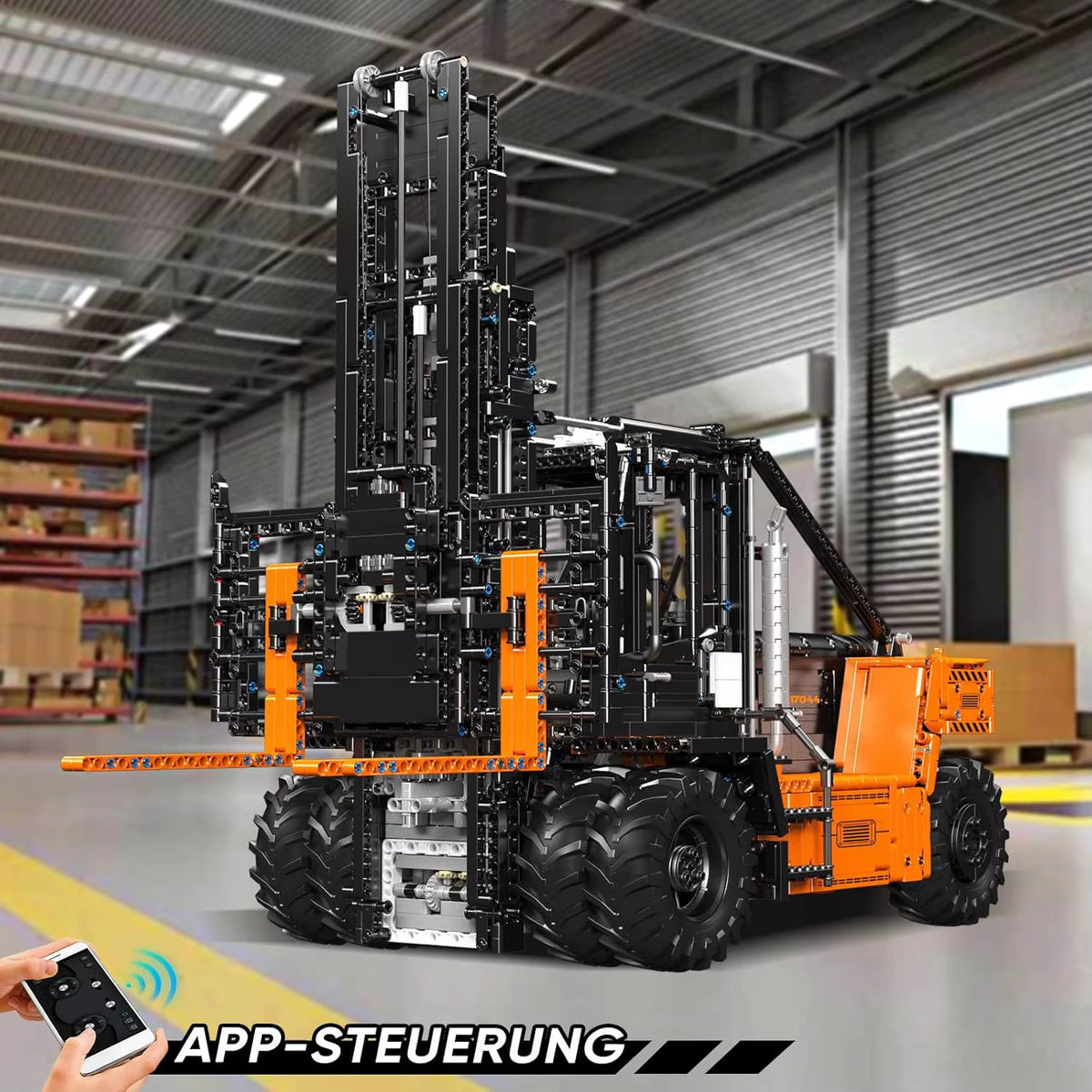 Mould King 17044 Heavy-Duty Forklift Building Blocks Kit - MOC RC Shelf Lifted, 4579 Pieces Gift for Adults & Teens