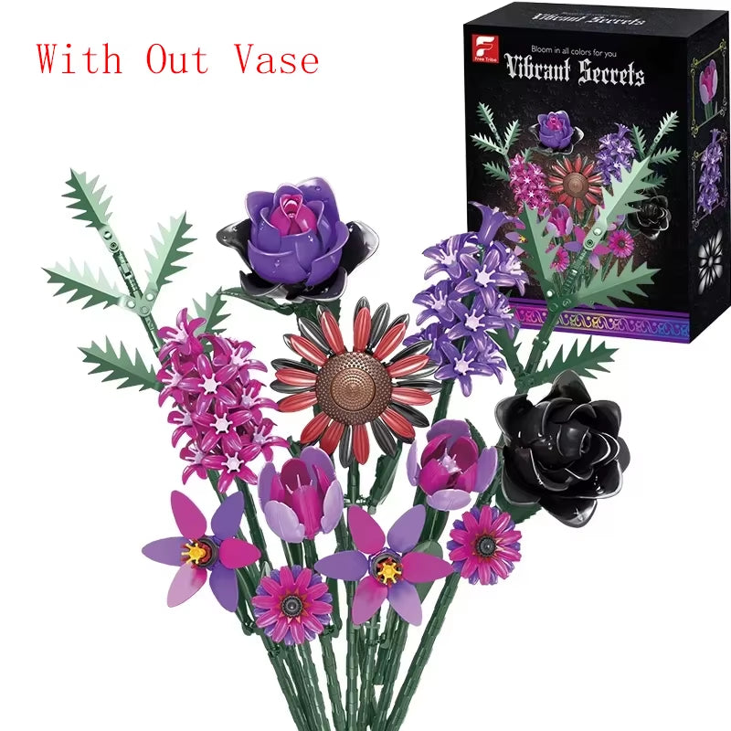 1009PCS Sunflower Building Blocks Flower Bouquet Vase Model Bricks Set Idea Home Decoration Kids Educational Toys Holiday Gifts