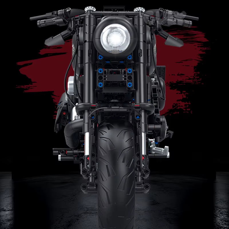2000+Pcs Super Racing Dark Motorcycle Technical Blocks Motorbike Model MOC Bricks Sets Gifts for Boys Adult Kids DIY Toys 1:5
