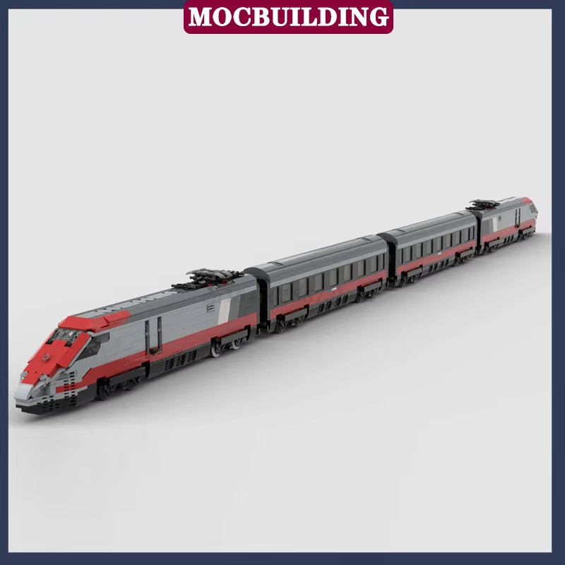 MOC Modern City Railway Station Model Building Block Assembly Street View Building Collection Series Toy Gift Set