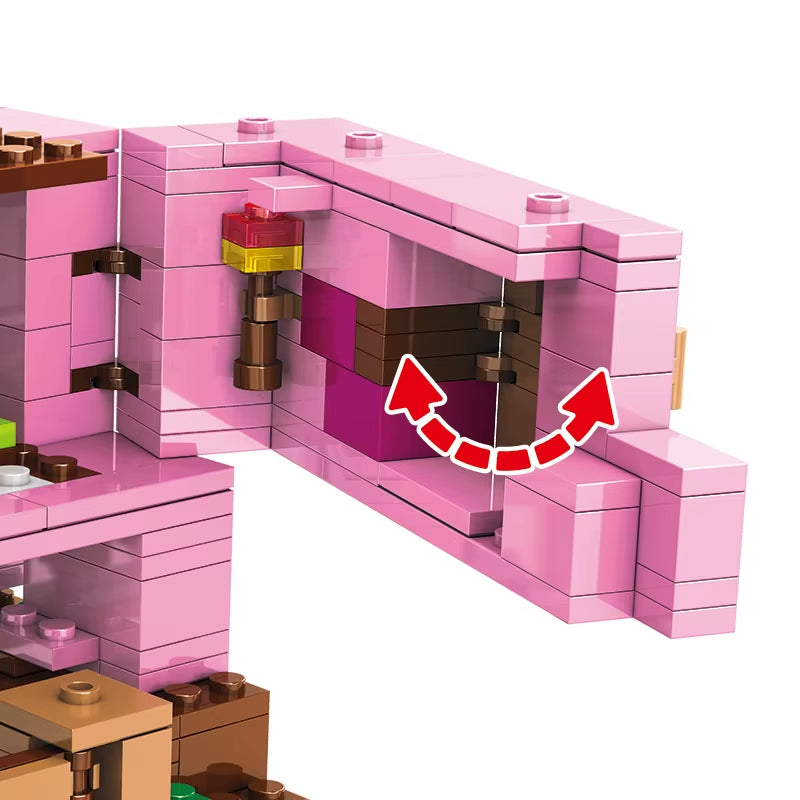 387Pcs,Piggy House, Children'S Educational Building Blocks Toy, Christmas Gift, Birthday Gift