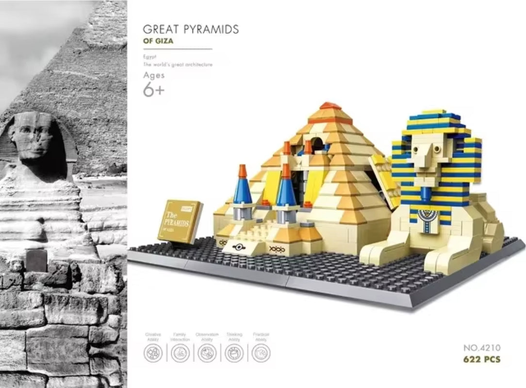 MOC World Famous Architecture Edifice Opera House Building Blocks Villa Savoye Bridge Tower Toy Children Birthday Christmas Gift