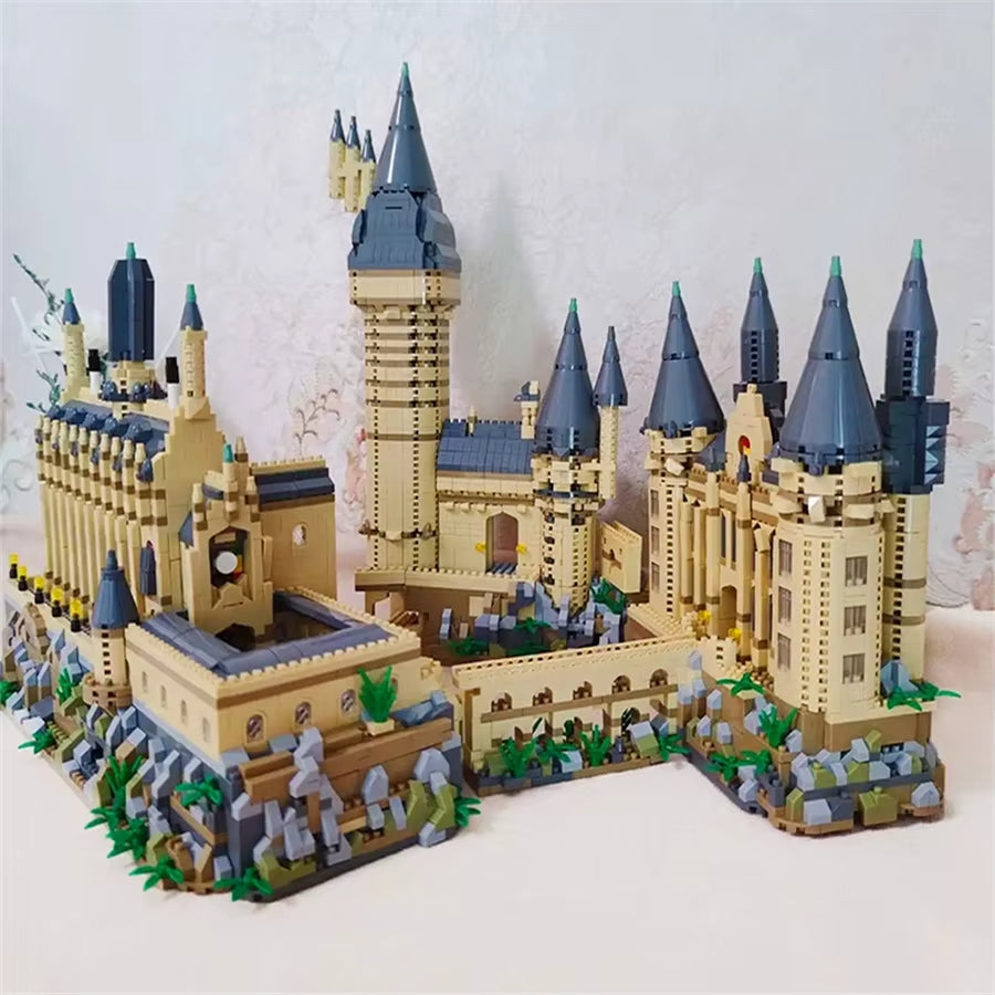 2025 MOC Magic Hogwarts Castle Micro Building Blocks Creative Architecture Scenery Model Kit Kids Christmas Birthday Gifts