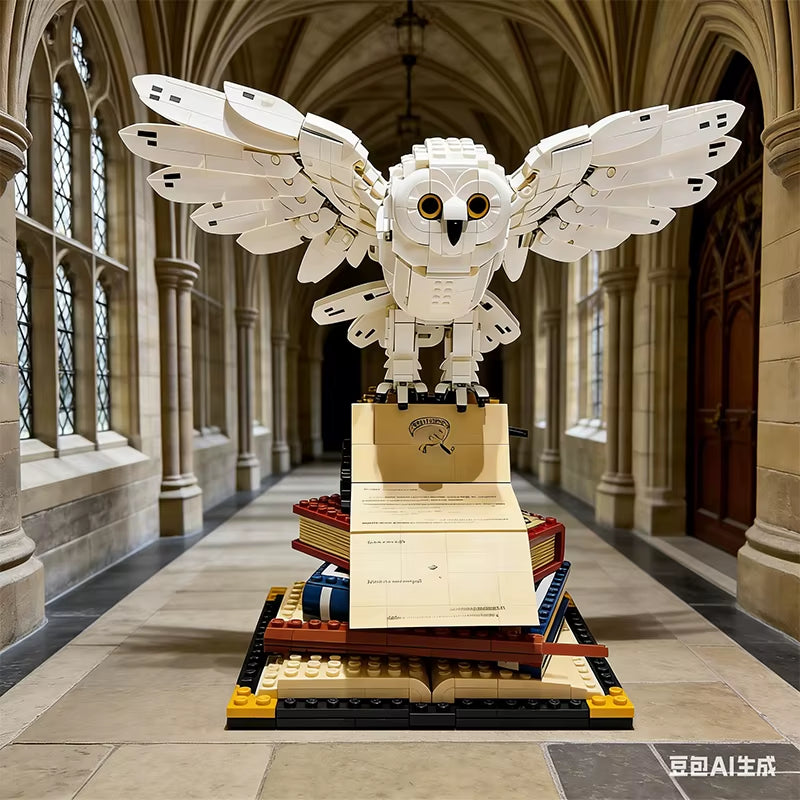 Delicate White Spreading Owl76391 Building Blocks Sets Suitable for Christmas Gifts