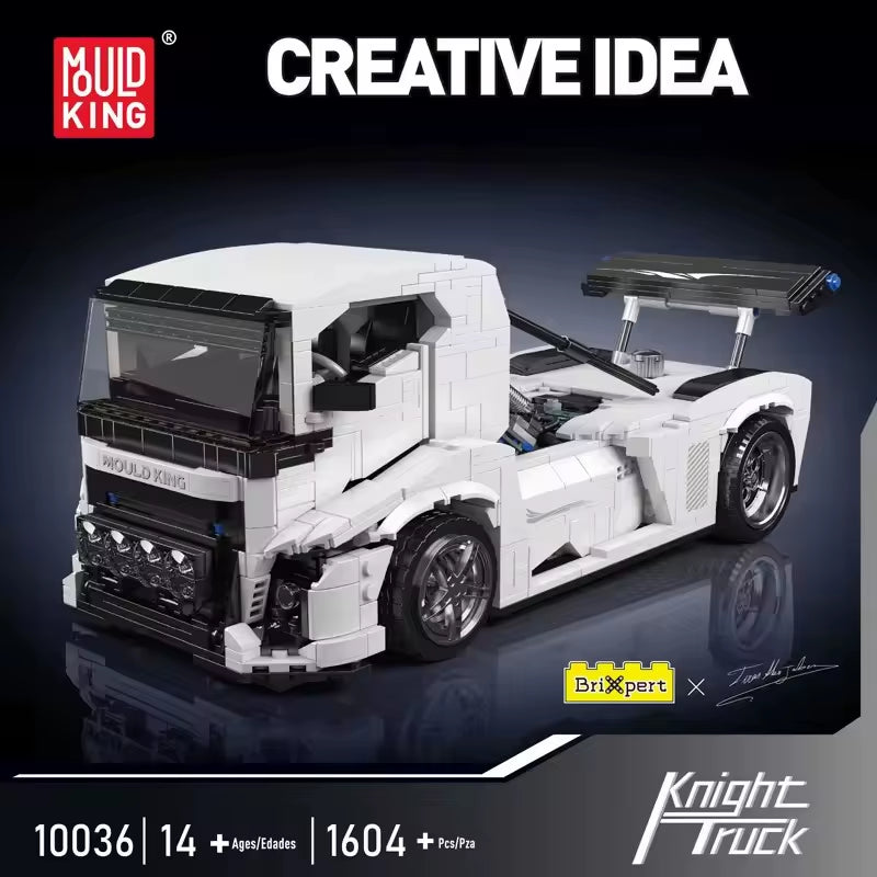 Technical Cars Toys 10036 the Knight Truck Building Block Assembly 1604PCS Mould King Construction Set Kids Christmas Gift