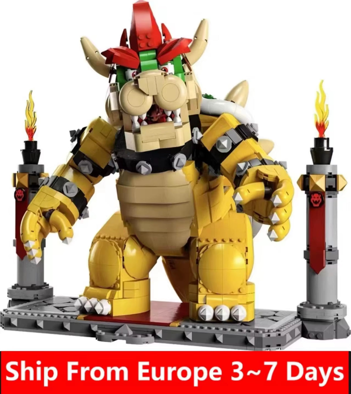 2807PCS the Mighty Bowsered Building Blocks Compatible 71411 MOC Model Kit Super Marioed Bricks Toys for Children Birthday Gifts