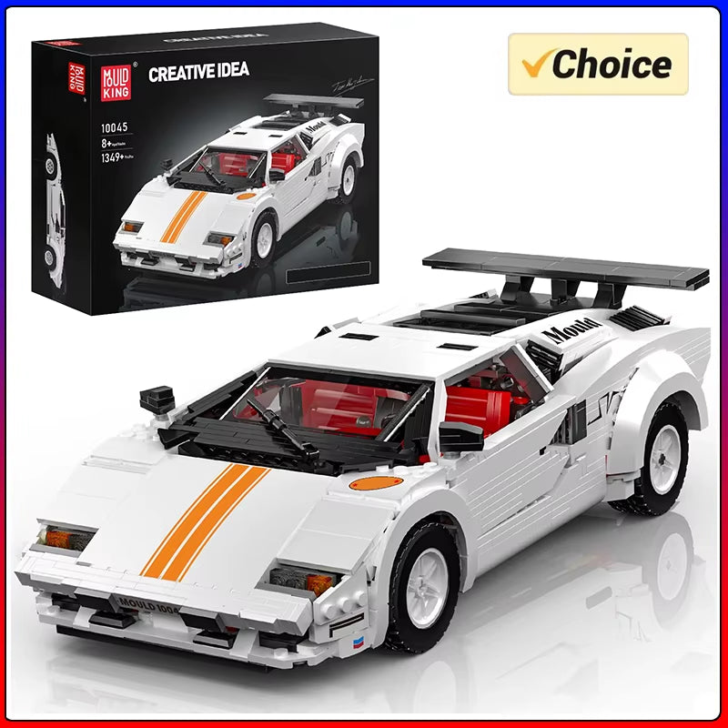 Mould King 10045 Technical Car Toys the MOC-82416 Countach Sport Racing Car Model Building Block Brick Kids Christmas Gifts