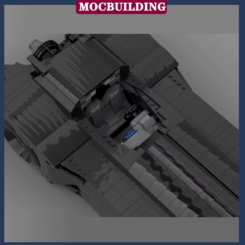 Black Sports Car Batmobile UCS Model Building Block the Animated Series Film Transportation Vehicle MOC Children'S Toy Gift