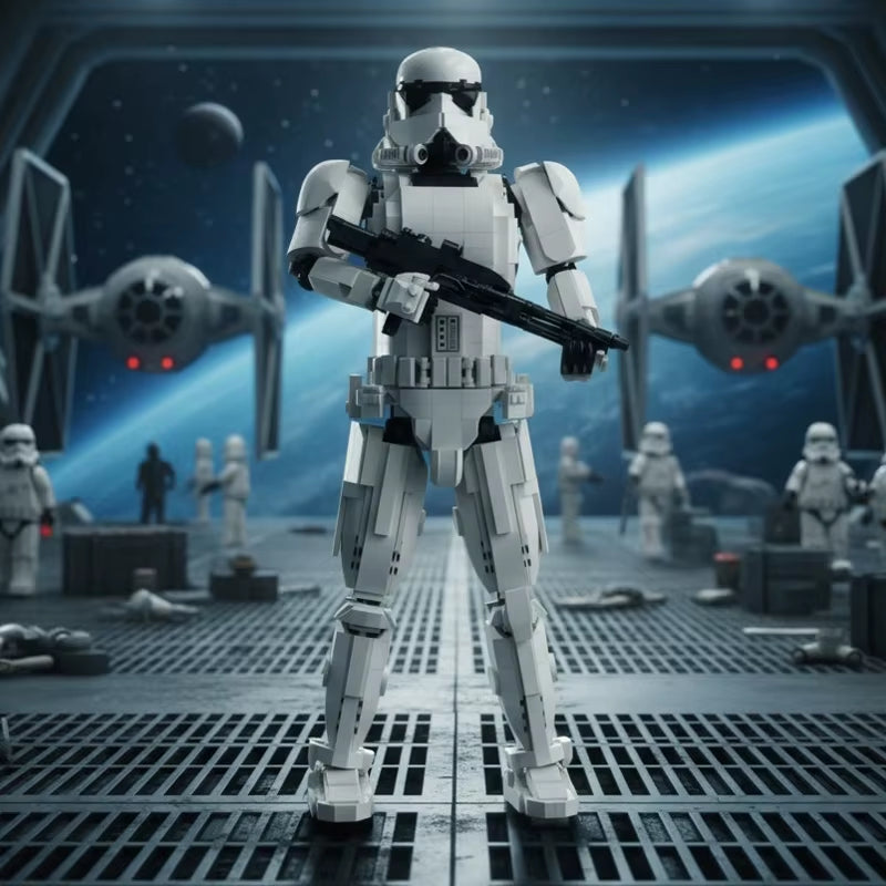 1713PCS Storm Mech Trooper Building Blocks Toys Model Assembly Small Particle Brick Sets Home Desktop Ornaments Kids Adult Gifts