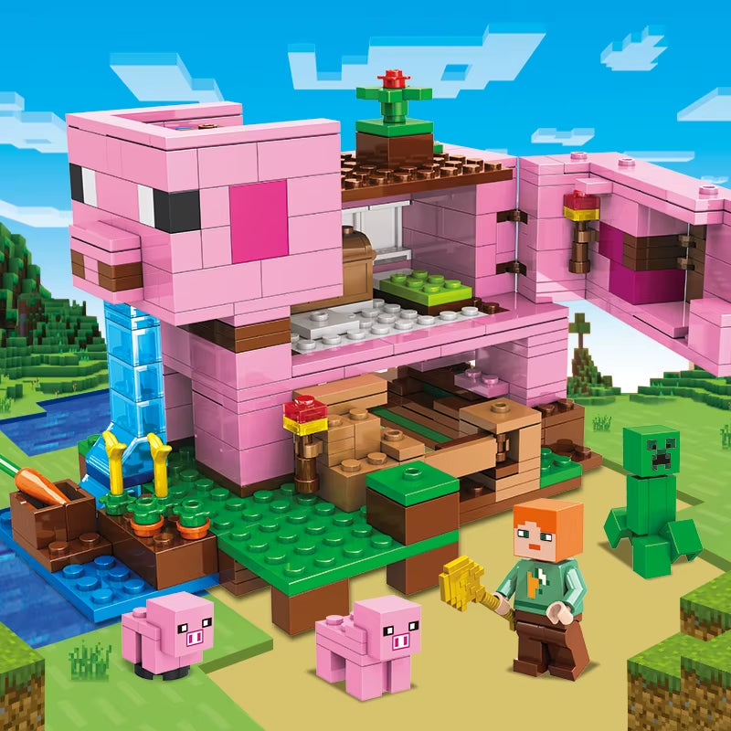 387Pcs,Piggy House, Children'S Educational Building Blocks Toy, Christmas Gift, Birthday Gift