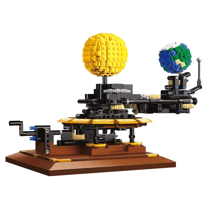 865PCS City Solar System Earth and Sun Clock Building Blocks Science Experiment Education Bricks Toys Boys Gifts