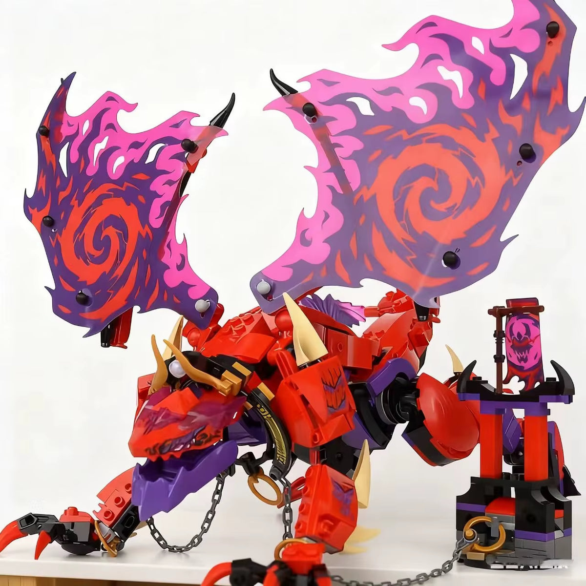 Compatible Brands Brick Sets Ninja Series Building Blocks Thunderfang Dragon of Chaos Dragons Children'S Toys 71832