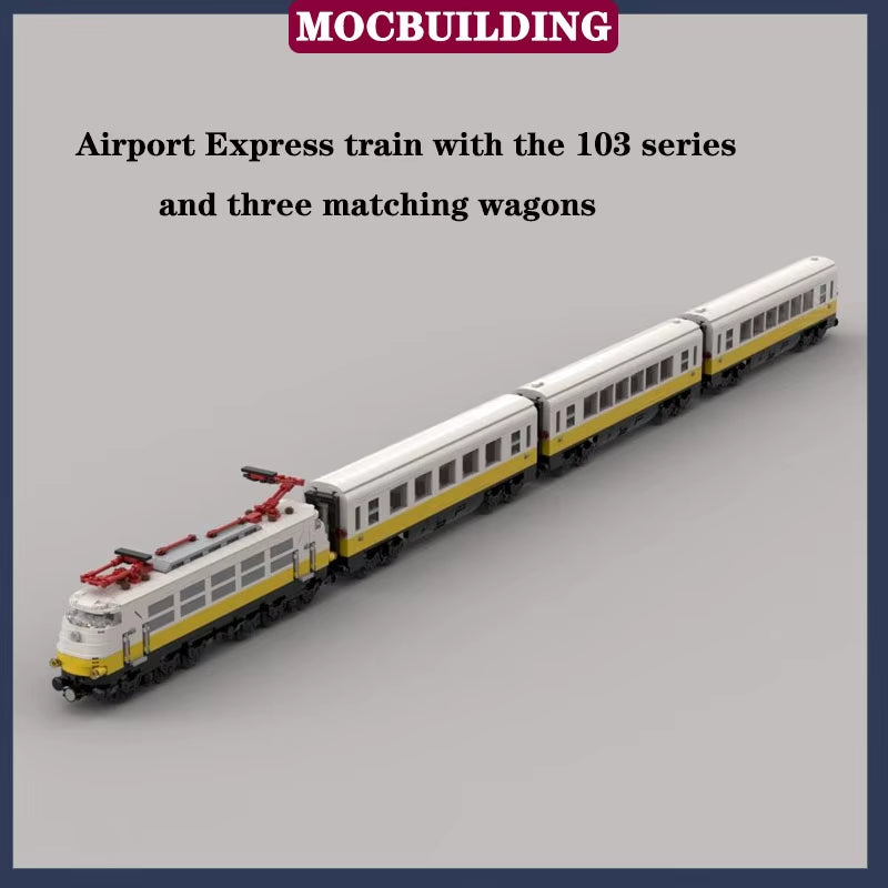 MOC Modern City Railway Station Model Building Block Assembly Street View Building Collection Series Toy Gift Set