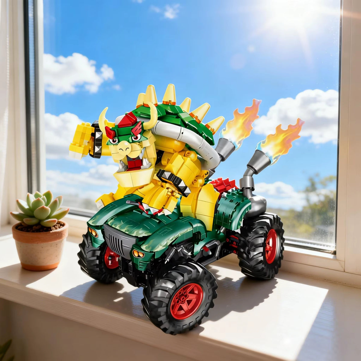 Hot Toy Mario Kart Cool Overlord Creative Building Block Model Home Decoration Children Adult Christmas Birthday Gifts 1588PCS