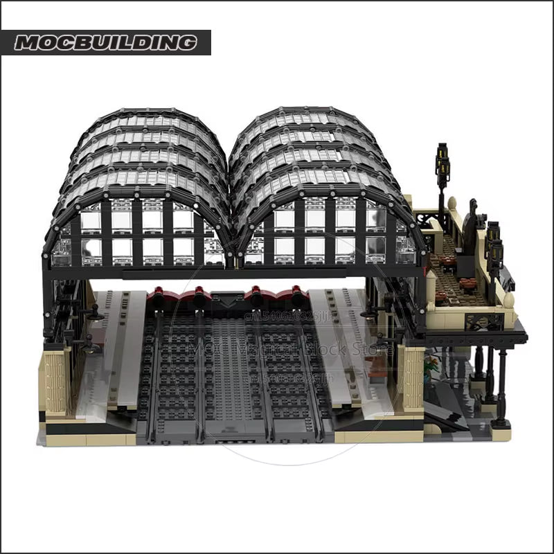Studgate Terminus MOC Blocks Building Train Terminal Model Station City Architecture Technology Bricks Collection Toy Xmas Gifts