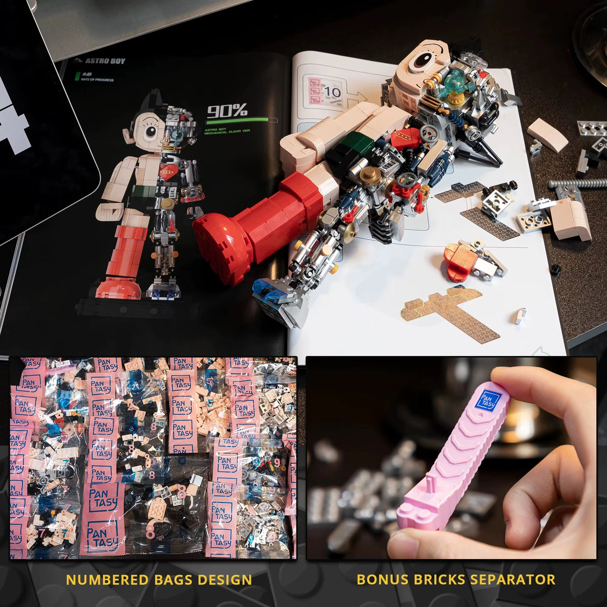 Blocks Toys Cartoon Action Figure Astro Boy Building Block Toy Action Figure Collection Model Toy Birthday Children'S Gift