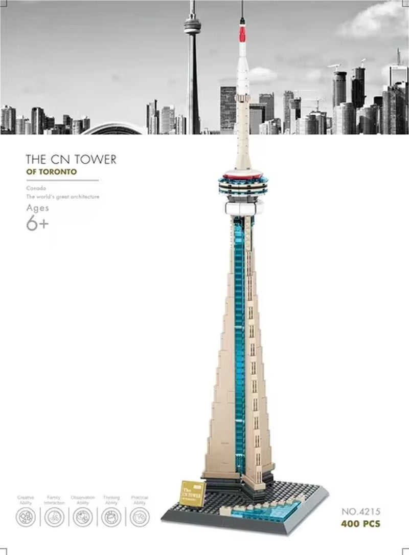 MOC World Famous Architecture Edifice Opera House Building Blocks Villa Savoye Bridge Tower Toy Children Birthday Christmas Gift
