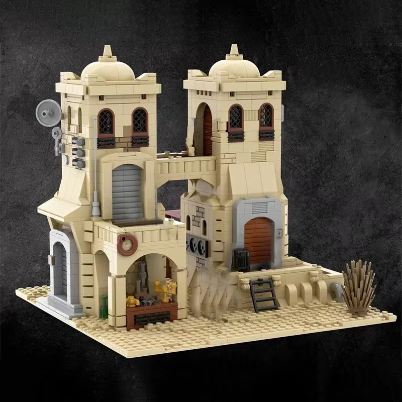 Moc Desert House Village Star Movie Tatooine Mos Eisley Cantina Compatible 75290 Building Blocks Bricks War Base Toy Present