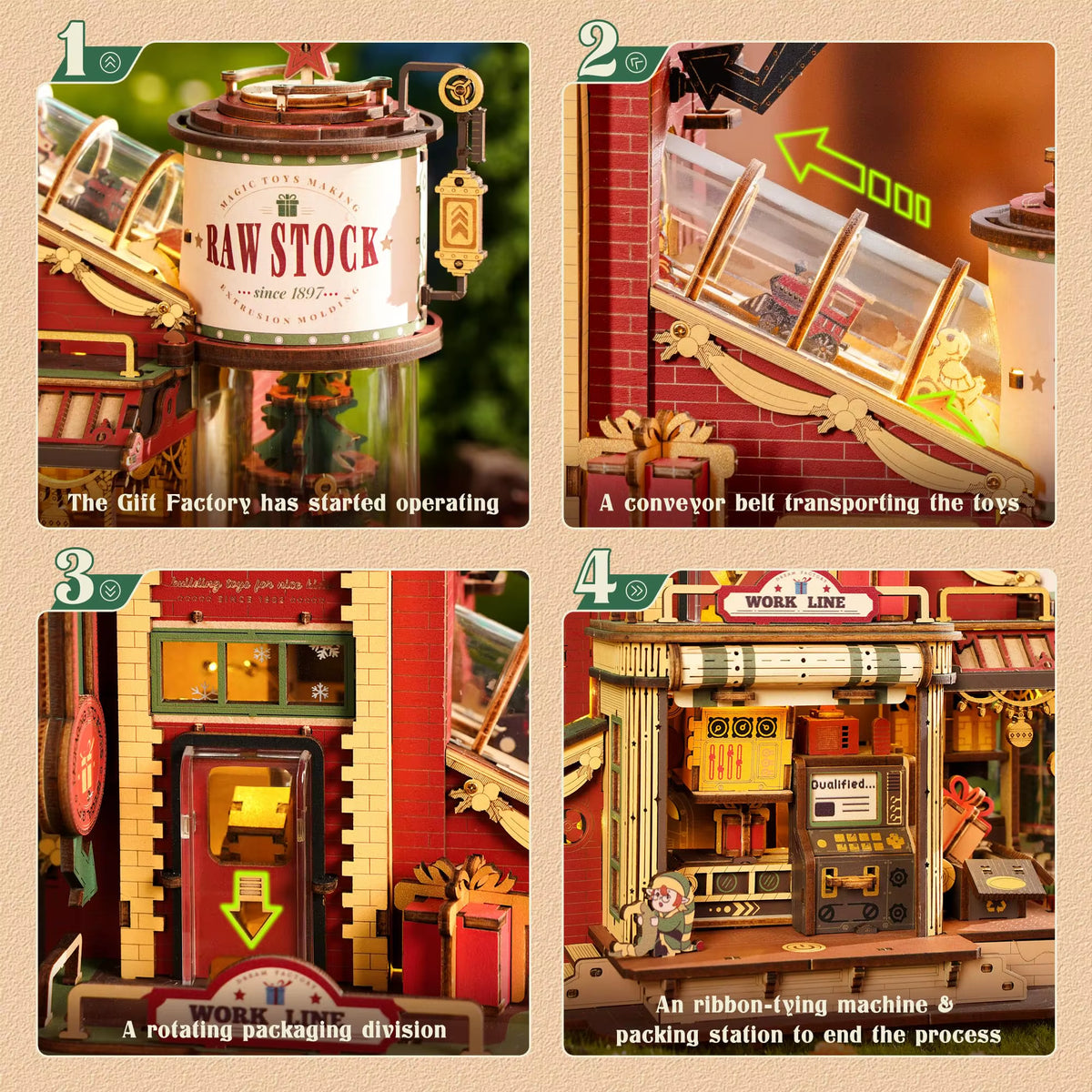 Rokr Dream Gift Factory 3D Wooden Puzzle Music Box Unique Birthday Gift Therapeutic Activity Kit for Teens Adults