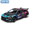 City Technical 2978Pcs Subaruced Racing Car Model Building Blocks Black Assembly Supercar DIY Bricks Toys for Children Gifts