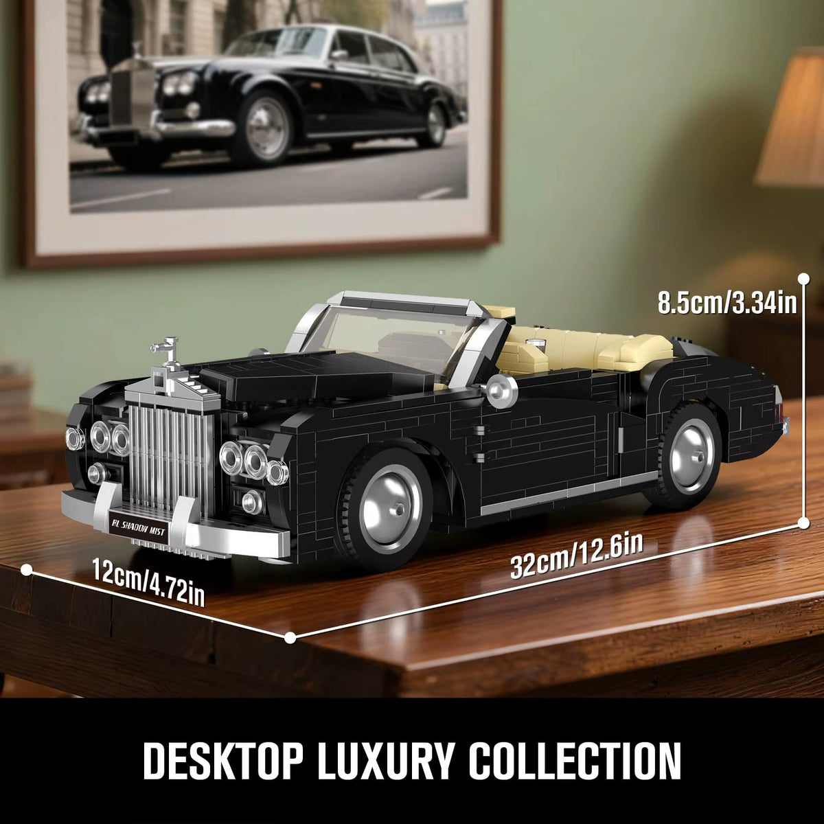 Mould King 10006 Classic Car Building Sets MOC Vintage Luxury Convertible Model Building Blocks Kits Gift for Teens/Adults Toys