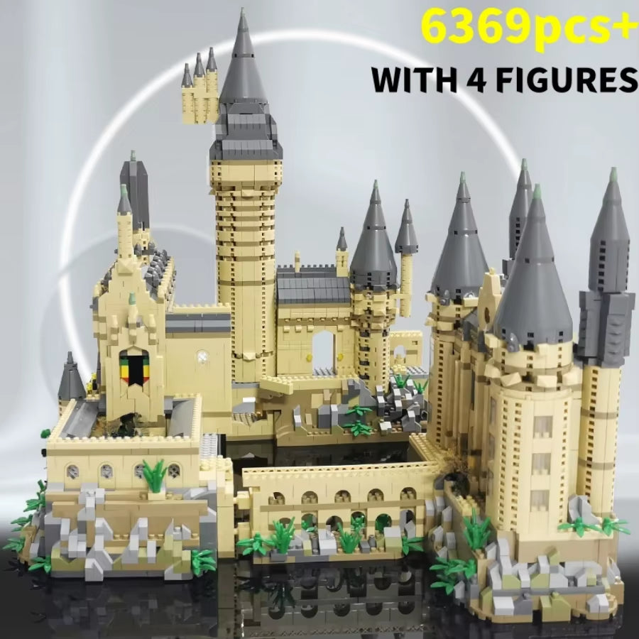 2025 MOC Magic Hogwarts Castle Micro Building Blocks Creative Architecture Scenery Model Kit Kids Christmas Birthday Gifts