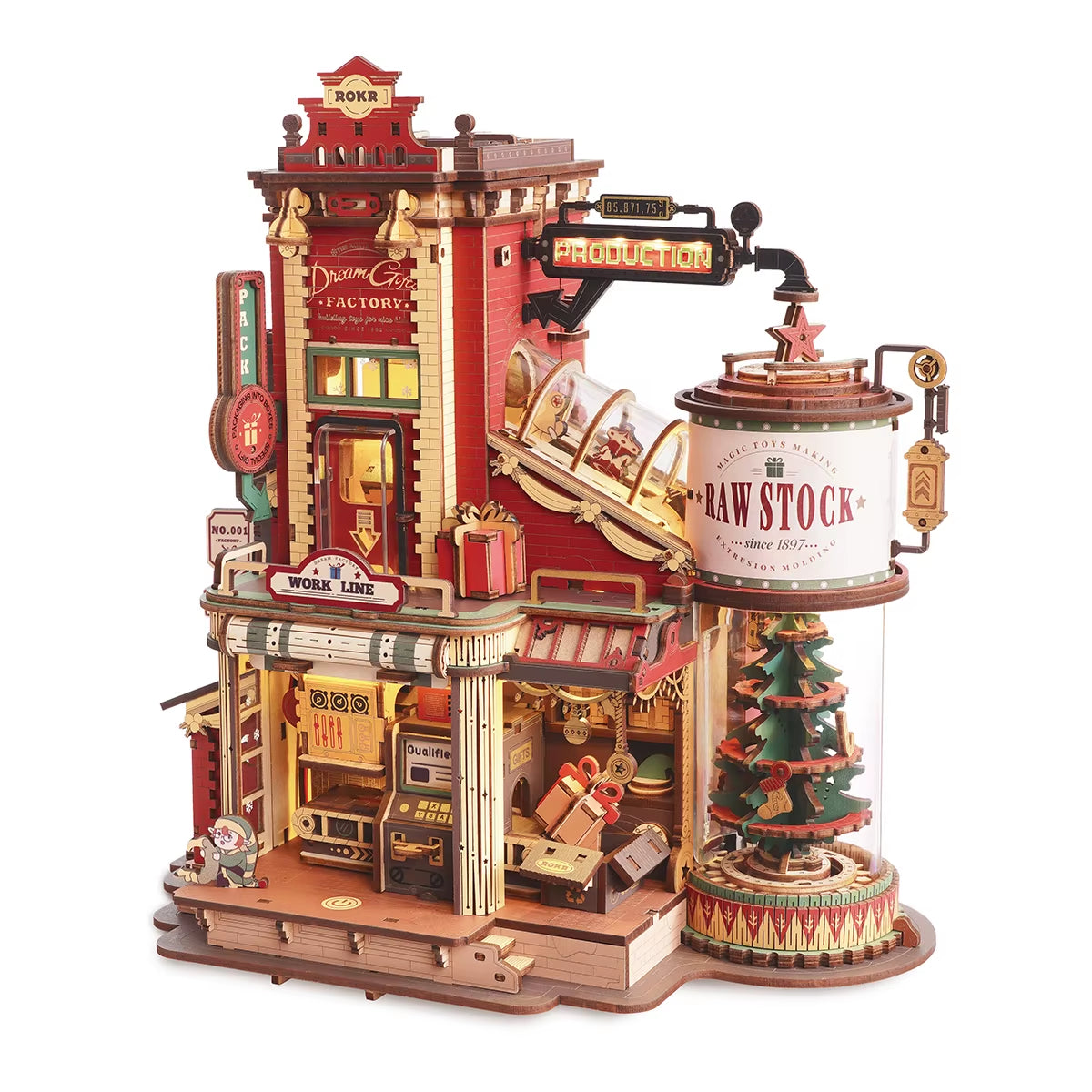 Rokr Dream Gift Factory 3D Wooden Puzzle Music Box Unique Birthday Gift Therapeutic Activity Kit for Teens Adults