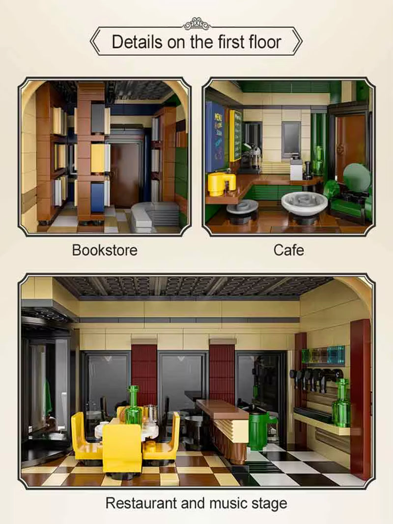 3230Pcs  City Paris Restaurant & House Architecture Building Blocks Set French Apartment Figures Bricks Toy for Kids Gift