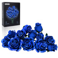 Blue Rose Blocks Flowers Building Set Artificial Roses Wedding Floral Decorations Bricks Toys Valentines Birthday Gift for Adult