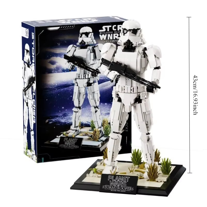 1713PCS Storm Mech Trooper Building Blocks Toys Model Assembly Small Particle Brick Sets Home Desktop Ornaments Kids Adult Gifts
