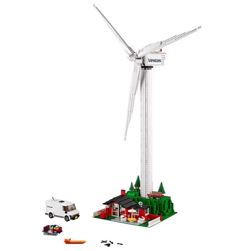 844PCS Creative Series Vestas Wind Turbine Building Blocks Electric Windmill Generator Model 10268 Bricks Toys for Boy Kids Gift