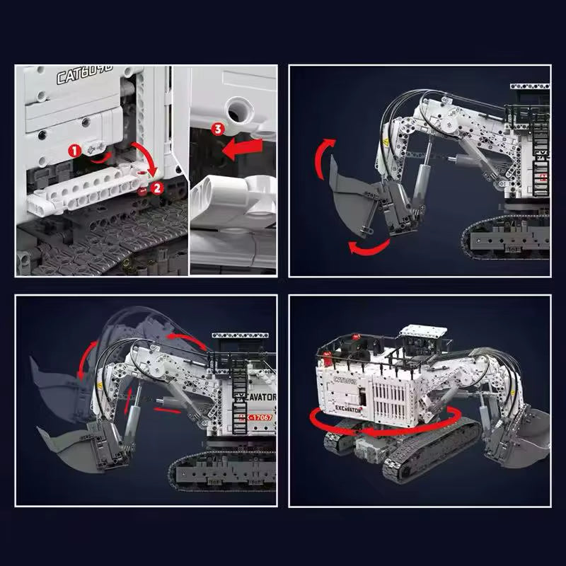 MOULD KING 17067 Technical Car Toys the APP&RC Motorized 6060 Crawler Excavator Building Block Assembly Truck Brick Kids Gifts