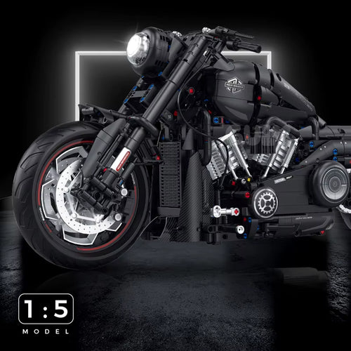 2000+Pcs Super Racing Dark Motorcycle Technical Blocks Motorbike Model MOC Bricks Sets Gifts for Boys Adult Kids DIY Toys 1:5