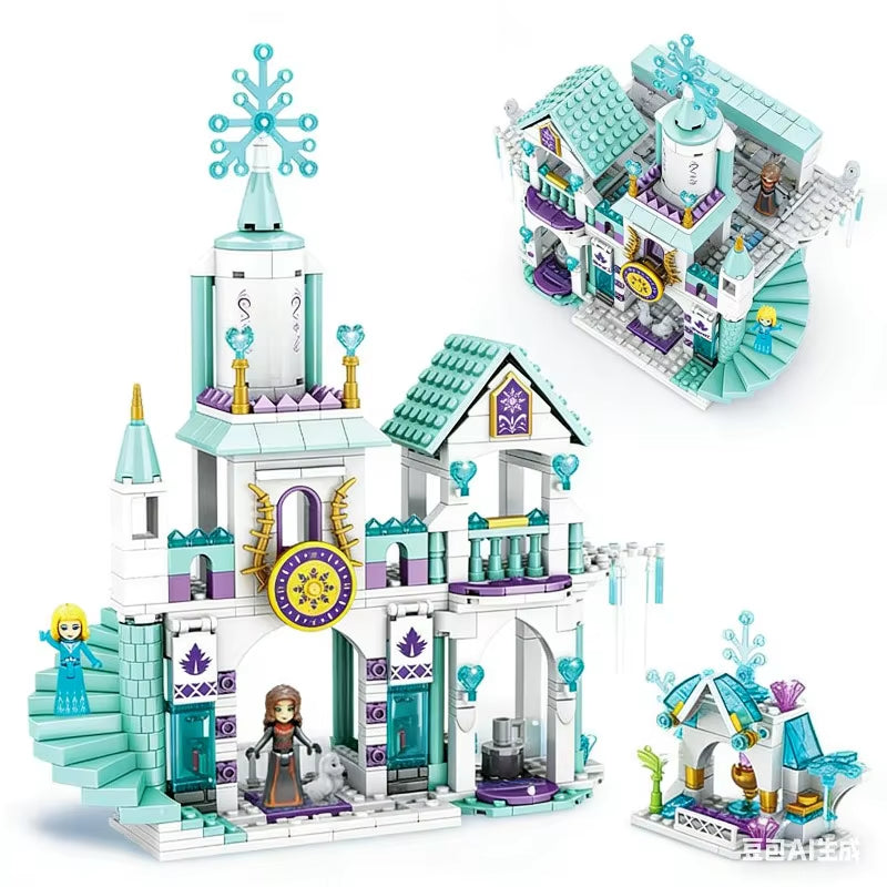 Disney Princess Frozen Castle Building Puzzle Blocks for Girls Educational and Fun Building Toys for Children